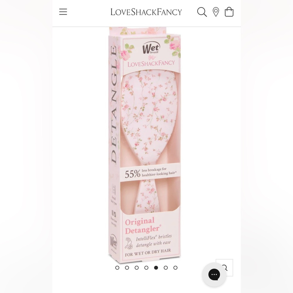 Floral Pink Hairbrush